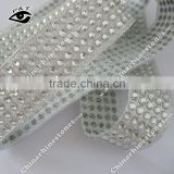 5row ss10 crystal clear hot fix rhinestone ribbon net