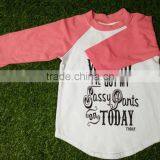 Children Clothing 2016 Baby Latest Fancy Tops Girls Letter T-shirt Online Toddler Girl Clothes Boutique Wholesale Remake thumbnail-2