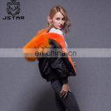 2017 New Down For The Winter Mens Pilot Orange Fur Bomber Jacket thumbnail-2