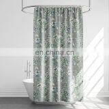Polyester Digital Printing Blue Flower Shower Curtain For Girl thumbnail-2