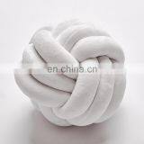 Unique Modern Polyester Crystal Velvet Chunky Knotted Ball Pillow Cushion With Core And Filling thumbnail-5