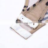 Spring Latest Design Khaki Sheer Long Sleeve With Printing Bodysuits for Women thumbnail-7