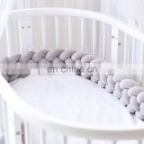 Nursery Cradle Decor Knotted Braided Junior Bed Sleep Safety Padded Plush Cushion /Baby Crib Bumper Plush for Newborn Gift