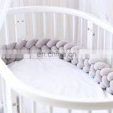 Nursery Cradle Decor Knotted Braided Junior Bed Sleep Safety Padded Plush Cushion /Baby Crib Bumper Plush for Newborn Gift thumbnail-1