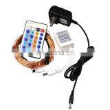 10 100 LED Light Decoration With 24 Keys Remote Control Copper String Led for Wedding Party thumbnail-1