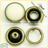 Antique Brass White Pearl Snap Button