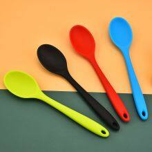 Silicone Soup Spoon Non-stick Cookware Spoon Food Grade Silicone Soup Spoon Home Hotel High Temperature Resistant Soup Spoon thumbnail-5