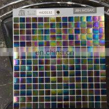 Irridiscent Color Bathroom Mosaic Tiles and Swimming Pool Tile Mosaic Splash Back Hot Melting Glass Mosaics Tiles thumbnail-2