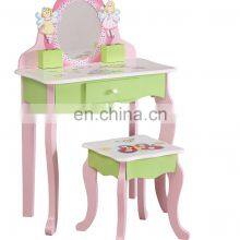 Kids Vanity Set With Makeup Mirror And Chair