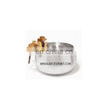 Aluminium Raw Cast Gold Colour Bowl thumbnail-5