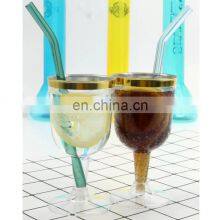 Best Quality 6 Oz Clear Plastic Champagne Flutes With Gold Rim thumbnail-2