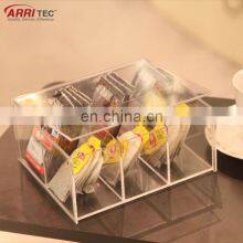 Коробка для отображения пакетиков чая и растворимого кофе из прозрачного акрила Lucite с крышкой. Прозрачная акриловая коробка для хранения пакетиков чая