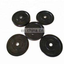 Rubber Barbell Counterweight Deadlift Stainless Steel Middle Ring Black Training British Standard Pound Weightlifting Plate thumbnail-2