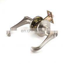 Lever Door Handle Locks Reversible Right and Left Handed Handles Lock Set Iron Black Finish Single Cylinder Deadbolt Handle Lock thumbnail-3