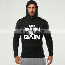 Gym Hoodie Jacket Sweatshirt Custom Logo Blank Cotton Fitness Hoodie Men