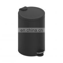3L Large Single Step Stainless Steel Covered Round Trash Can Foot Pedal Dustbin Garbage Bin thumbnail-5