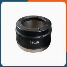 Heavy-duty cast iron brake drum 3602B for Fuwa axles
