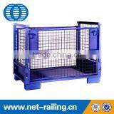 Warehouse foldable stackable wire mesh bin