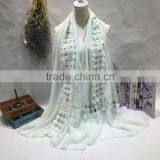 Charm Beautiful Embroidery Flower Joint Hollow Out Pattern Fashion Ladies Scarfs Quality Choice thumbnail-4