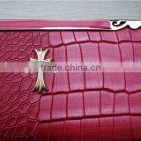 Cheap Factory Price Rose Red Alligator Pattern pu Elegant Ladies Hand Purse thumbnail-3