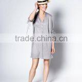 Light Grey Linen Dress Cute Dress Mini Dress thumbnail-2