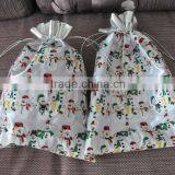 Satin Christmas Drawstring Bag thumbnail-1
