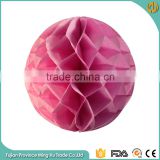 Hanging Round Pink Party Paper Honeycomb For Decoration