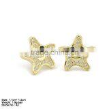 GZA2-021 925 Sterling Silver Earring With Cubic Zirconia Little Starfish Earring Stud thumbnail-3