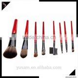 Red Color 8 Pcs Personalized High Quality Brush Make-up