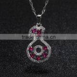 Perfume Bottle Pendant Crystal Cubic Zirconia Setting Silver Wholesale Pendant Bulk Sale thumbnail-1