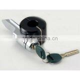 Black Powder Coated Lock Set and Chrome Plated Lock Pin Car Steering Lock thumbnail-1