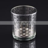 Fancy high-end electroplated luxury glass candle jars