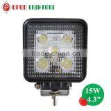 4X4 Accessories 4.3" Square 15W Led Work Light