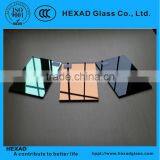 High Quality blue green hard reflective glass