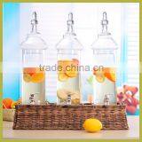 Wholesale glass juice dispenser with willow stand