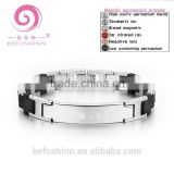 Professional Cheap Custom stainless steel Silicone Wristband Silicone Wristband