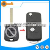 Flip key cover case with 407 groove on blade without circuit board blank key replacement for Peugeot 407 307 408