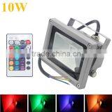 10W Waterproof Floodlight Landscape Lamp RGB LED Flood Light Outdoor LED Flood Lamp Wiht 24key Controller for Holiday