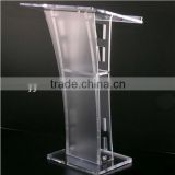 Fashion style 700*500*1203mm clear acrylic church pulpit, modern design acrylic podium for church