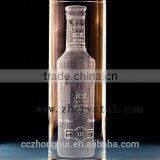 2016 New Elegant Engraved Wine Bottle Crystal Cube