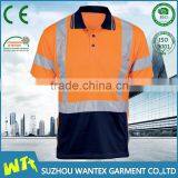 Wholesale 100%polyester Custom Hot Market Reflective Tape Polo T-shirt With Pocket thumbnail-1