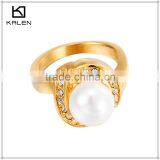 Big Perarl Design Crystal Stone Stainless Steel Rings From China Kalen Jewelry thumbnail-3