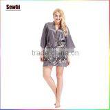Comfortable Satin Printed Bathrobe/pajamas for Women thumbnail-1