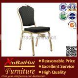 BH-L8313 Black Fabric Gold Tube Hotel Dining Chair Used Banquet Chair