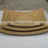 Simple square design bamboo dish-plate made in Vietnam