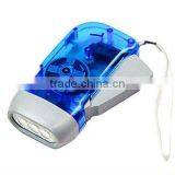 Hand Pressure Flashlight Three Lamp LED Light Mini