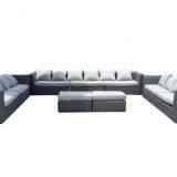 Arm Sofa Middle Sofa Ottoman Powder Coating Aluminum Frame 8cm Seat Cushion Axvision 1 Pillow