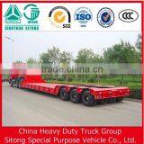 Chinese Manufacturer 40FT Lowbed Semi Trailer for Sale(Giving Tires!) thumbnail-3