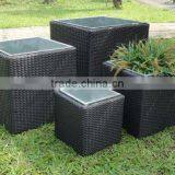 2012 Pretty Design Outdoor Planter Set/metal Frame/PE Wicker Plastic Pot Insert/4pcs Planter Set
