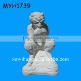 Polyresin White Monkey Shaped Figurine thumbnail-1